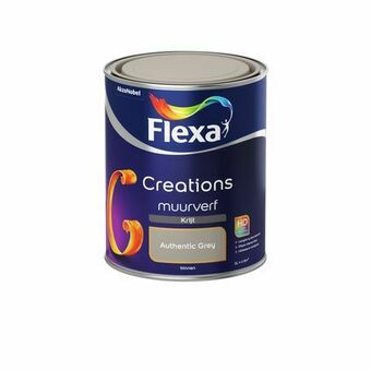 Praxis Flexa muurverf Creations krijt authentic grey 1L aanbieding