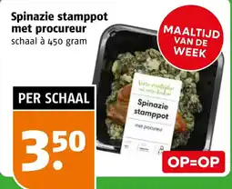 Poiesz Spinazie stamppot met procureur aanbieding