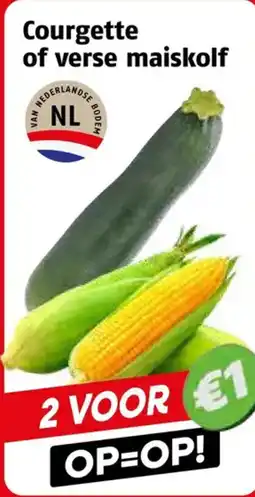 Poiesz Courgette of verse maiskolf aanbieding