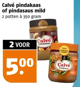 Poiesz Calvé pindakaas of pindasaus mild aanbieding