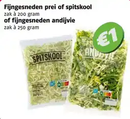 Poiesz Fijngesneden prei of spitskool of fijngesneden andijvie aanbieding