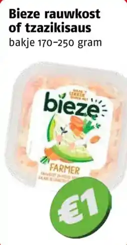 Poiesz Bieze rauwkost of tzazikisaus aanbieding