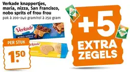 Poiesz Verkade knappertjes, maria, nizza, San Francisco, nobo sprits of frou frou aanbieding