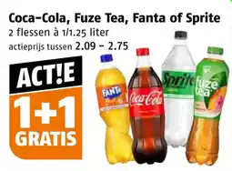 Poiesz Coca-Cola, Fuze Tea, Fanta of Sprite aanbieding