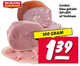 Nettorama Cordon bleu gehakt of Yorkham aanbieding