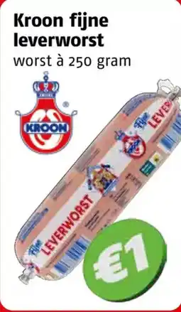 Poiesz Kroon fijne leverworst aanbieding
