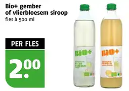 Poiesz Bio+ gember of vlierbloesem siroop aanbieding
