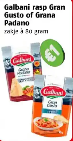 Poiesz Galbani rasp gran gusto of grana padano aanbieding