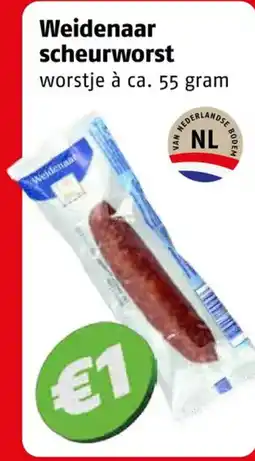 Poiesz Weidenaar scheurworst aanbieding