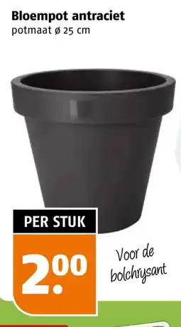 Poiesz Bloempot antraciet aanbieding