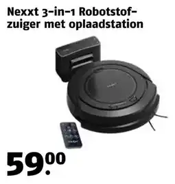 Poiesz Nexxt 3-in-1 Robotstofzuiger met oplaadstation aanbieding
