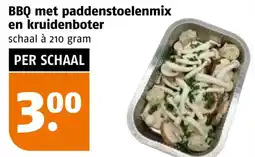 Poiesz BBQ met paddenstoelenmix en kruidenboter aanbieding