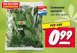 Nettorama Gewassen spinazie aanbieding
