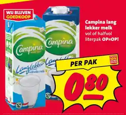 Nettorama Campina lang lekker melk aanbieding