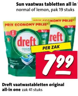 Nettorama Dreft vaatwastabletten original aanbieding