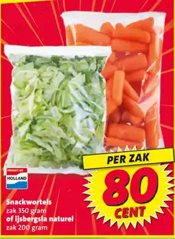 Nettorama Snackwortels of ijsbergsla naturel aanbieding