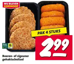 Nettorama Boeren- of zigeuner gehaktschnitzel aanbieding