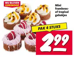 Nettorama Mini framboos- of tropical gebakjes aanbieding