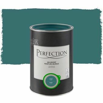 Praxis Perfection ultradekkende muurverf Jade mat 1L aanbieding