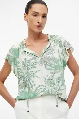 Wehkamp s.Oliver BLACK LABEL blousetop groen aanbieding