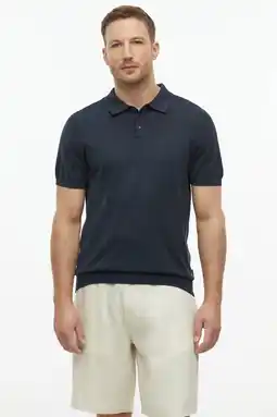 Wehkamp s.Oliver BLACK LABEL regular fit polo - donkerblauw aanbieding