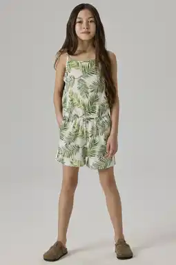 Wehkamp NAME IT KIDS playsuit met blad print groen/wit aanbieding