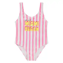 Wehkamp Stains&Stories badpak met streepprint roze/wit aanbieding