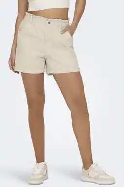 Wehkamp JDY high waist loose fit denim short - zand aanbieding