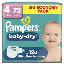Trekpleister Pampers Baby-Dry Maat 4 Luiers aanbieding