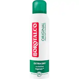 Jumbo Borotalco Original Extra Dry Deo Spray 150 ML aanbieding