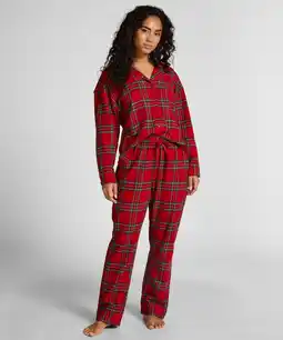 Hunkemoller Hunkemöller Pyjamabroek Flannel Rood aanbieding