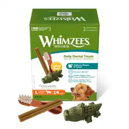 Zooplus 2 xMaat L: voor grote honden (18 - 27 kg, 14 stuks) Whimzees by Wellness Mixbox hondensnacks aanbieding
