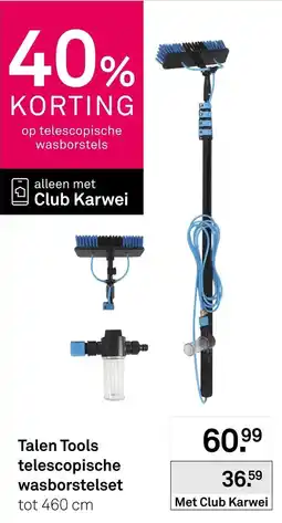 Karwei Talen Tools telescopische wasborstelset aanbieding