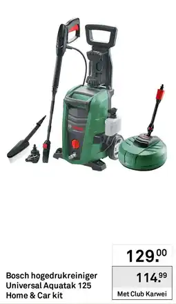 Karwei Bosch hogedrukreiniger Universal Aquatak 125 Home & Car kit aanbieding