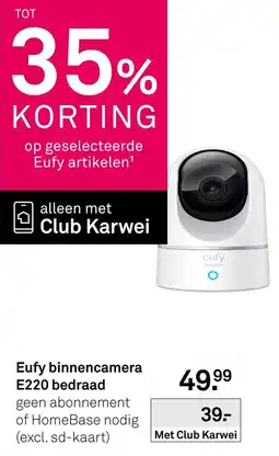 Karwei Eufy binnencamera E220 bedraad aanbieding