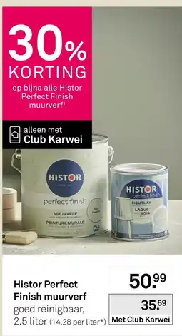 Karwei Histor Perfect Finish muurverf aanbieding