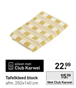 Karwei Club Karwei tafelkleed block aanbieding