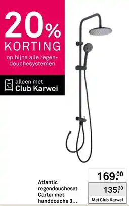 Karwei Atlantic regendoucheset Carter met handdouche 3... aanbieding