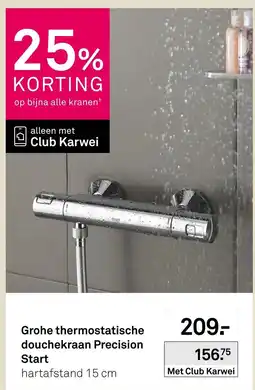 Karwei Grohe thermostatische douchekraan Precision Start aanbieding