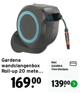 GAMMA Gardena wandslangenbox Roll-up 20 mete... aanbieding