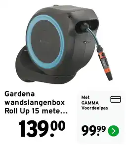 GAMMA Gardena wandslangenbox Roll Up 15 mete... aanbieding