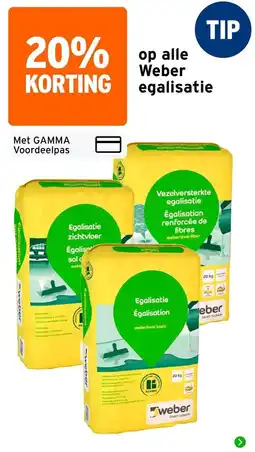 GAMMA weber egalisatie aanbieding
