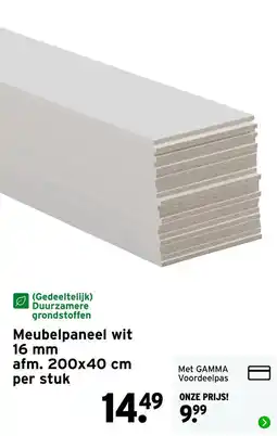 GAMMA Meubelpaneel wit aanbieding