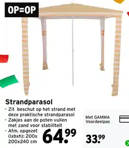 GAMMA Strandparasol aanbieding