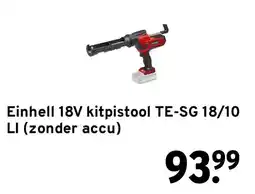 GAMMA Einhell 18V kitpistool TE-SG 18/10 LI aanbieding