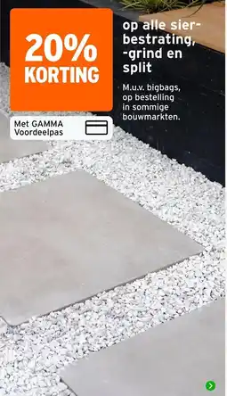 GAMMA gamma sier-bestrating -grind en split aanbieding