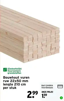 GAMMA Bouwhout vuren aanbieding