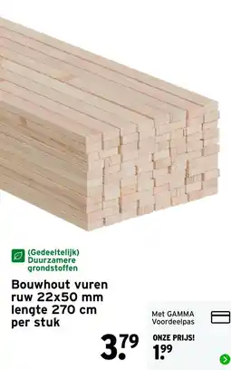 GAMMA Bouwhout vuren aanbieding
