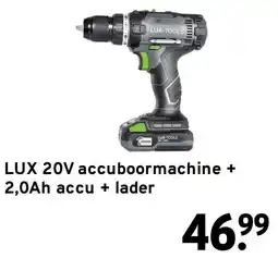 GAMMA lux-tools 20v accuboormachine aanbieding