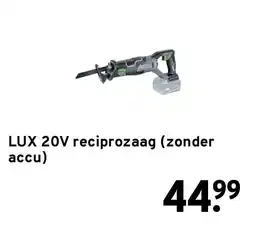 GAMMA LUX 20V reciprozaag aanbieding